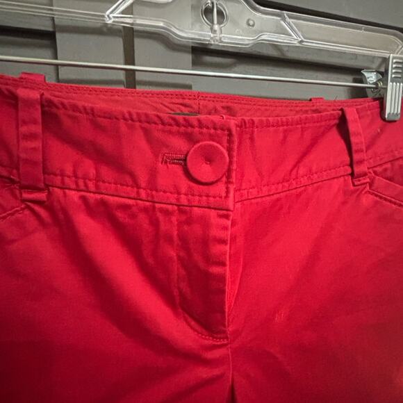 The Limited The Drew Fit Red Cropped Straight Leg Ankle Pants Size 6 - Picture 3 of 12